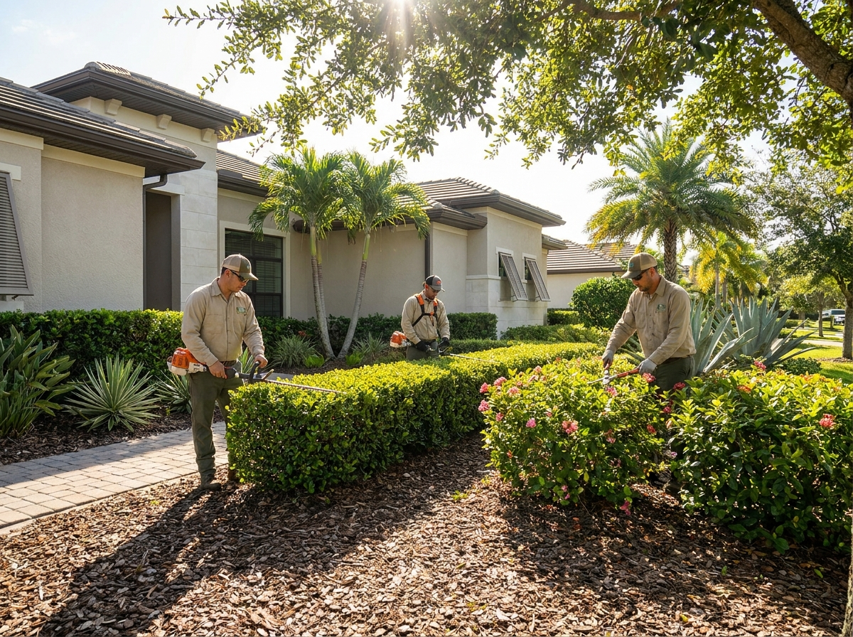Claudio Landscaping & Pressure Wash crew at work